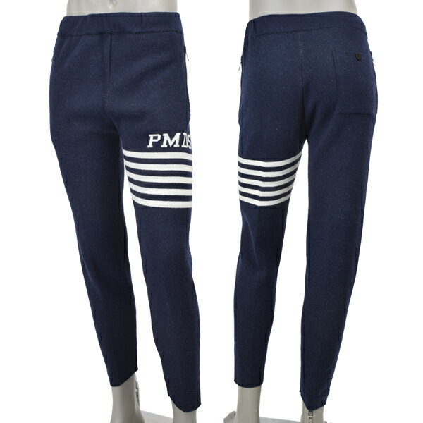 P.M.D.S. ピーエムディーエス CAIRO/カシミア混 ニット ジョガーパンツ F25PMA513 BLUE