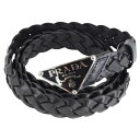 PRADA プラダ トライアングル ロゴ プレート レザーメッシュベルト 2CS114 2A7P F0002
