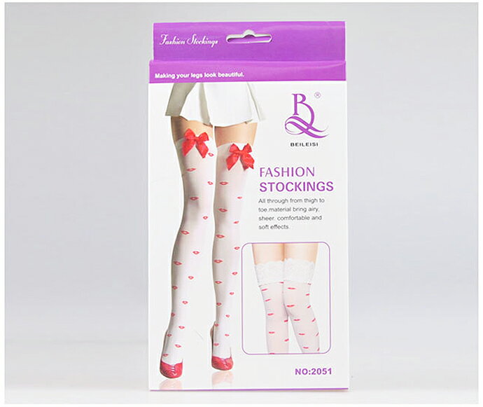 キスマーク !! 編タイツ セクシーランジェリー ブラック黒 ホワイト白 レッド赤 可愛い ハロウィン セクシー バニーガール フリル ニーハイ タイツ ボディコン クリスマス 忘年会 リボン ランジェリー