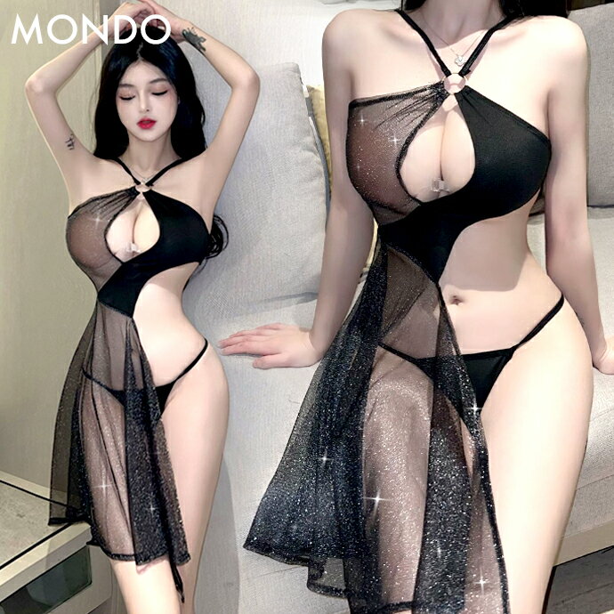 セクシー ランジェリー エロ エロい下着 セット Tバック プレイスーツ ベビードール 透け透け シースルー おっぱい 谷間 巨乳 下着 インナー 腰巻き リボ...