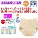 日本製 尿漏れパンツ 女性用 480cc M L LL 大失禁 失禁ショーツ ヒップをガード 6層構造 妊娠後 産後 パッド パット 尿漏れ防止パンツ 失禁対策...