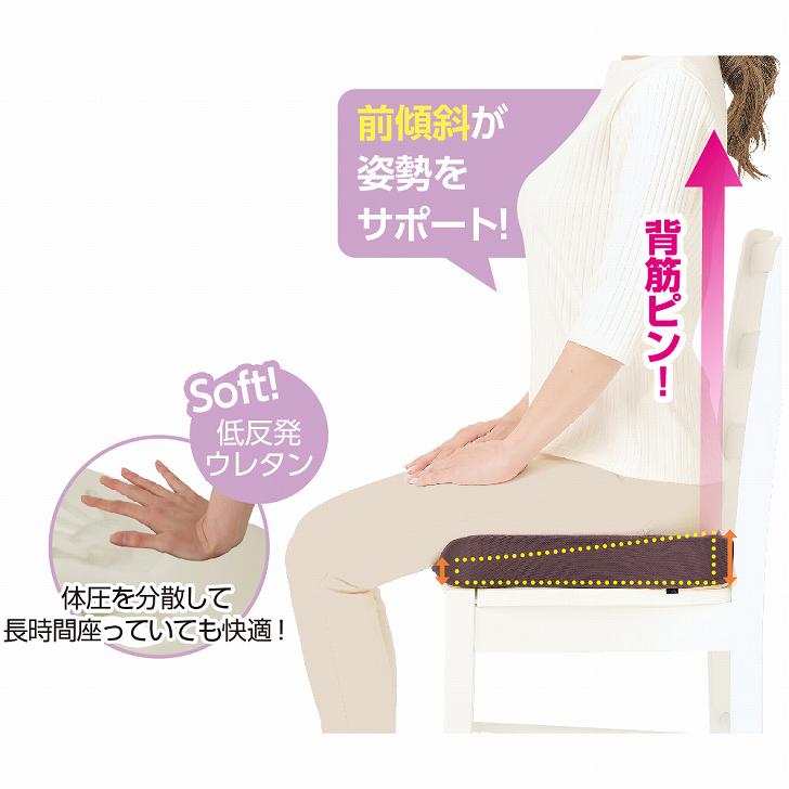 Dr.PRO低反発フィットクッション 35×37×6．5 cm メンズ レディース 紳士 婦人 用 monet1-10005343 介護用品とシニアのお店 モネ サンプル画像2
