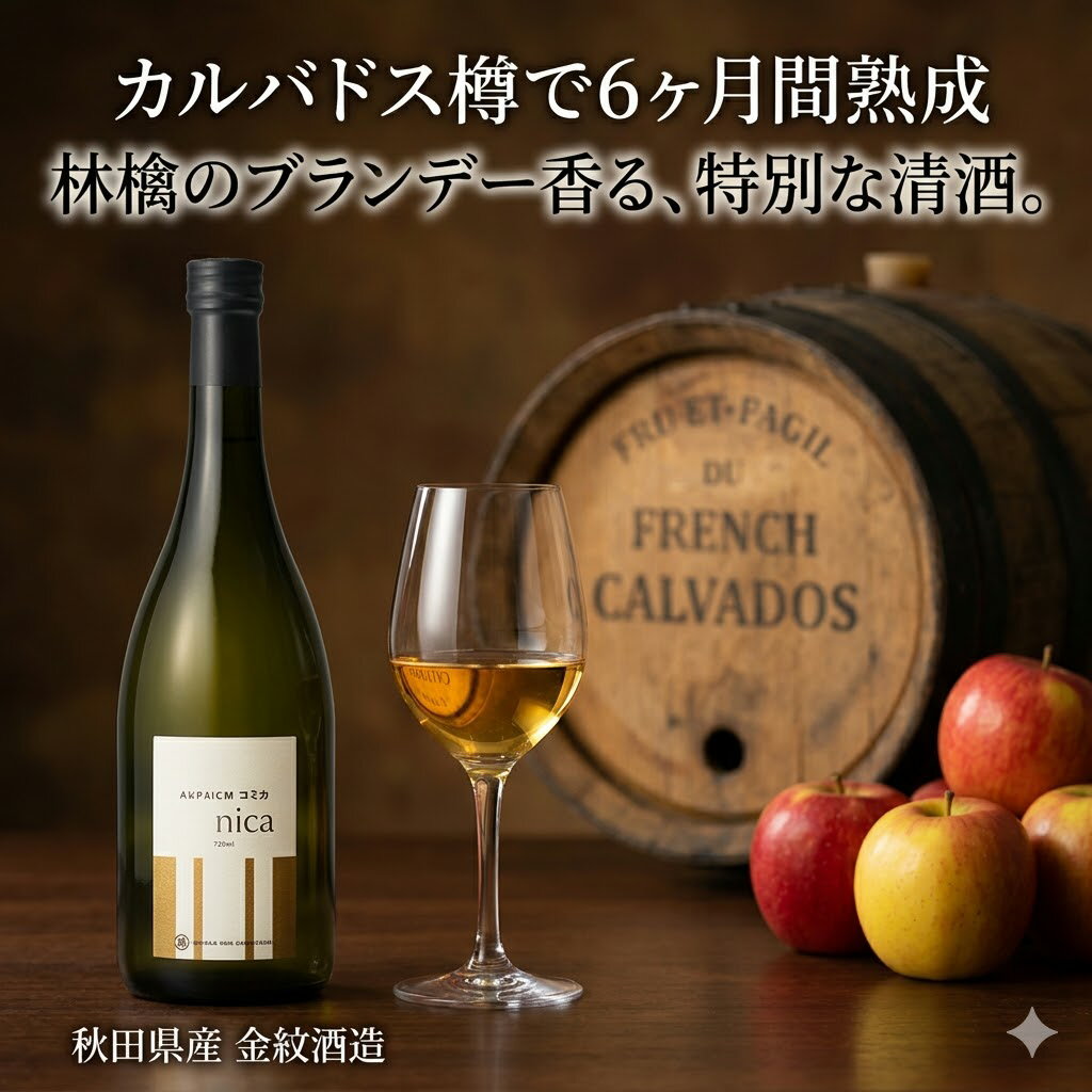 【 ギフト 贈り物 】清酒 【 COMICA コミカ 720ml 】【 秋田県産 金紋酒造 】】「 日本酒 酒 ギフト プレゼント お歳暮 年賀 クリスマス お歳暮 おしゃれ インスタ映え 内祝い 贈り物 退職 還暦 父の日 秋田 金紋秋田酒造 」