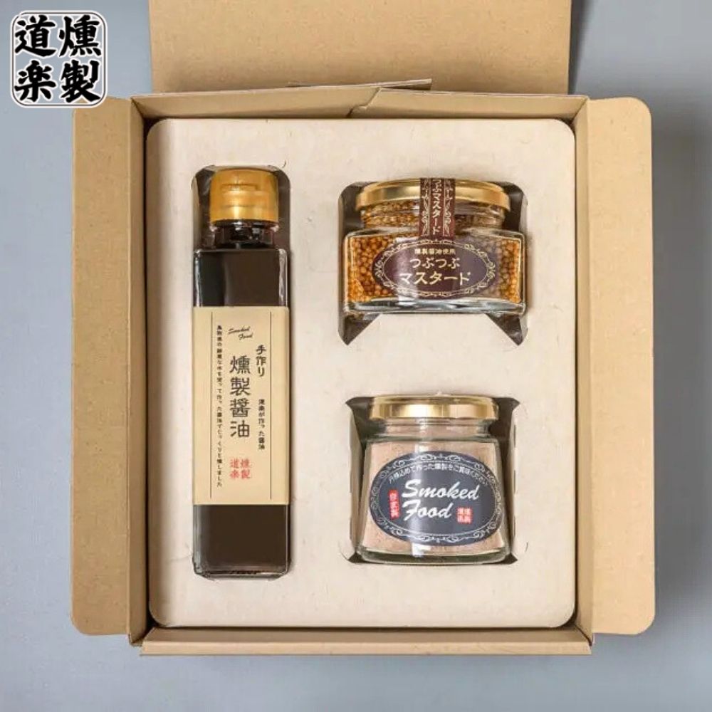 全商品対象8％OFFクーポン 燻製道楽 【 燻製ギフトB 燻製醤油 150mlつぶつぶマスタード110g 燻製塩120g 】「 燻製ギフト お酒のお供 ビールに合う 珍味 高級おつまみ グルメギフト お取り寄せ プレゼント 父の日 母の日 お中元 内祝い 誕生日 贈答品 燻製専門店 燻製道楽 」 mongolia-10027396 TABEOLOGY(タベオロジー) サンプル画像2