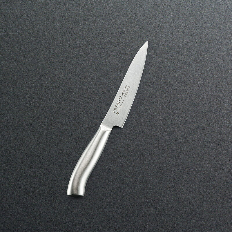 プレミオ 【オールステンレスペティナイフ 刃渡12.5cm 】刃:ステンレス刃物鋼、柄:18-8ステンレス「 送料無料 すごく よく 切れる ほうちょう ナイフ...