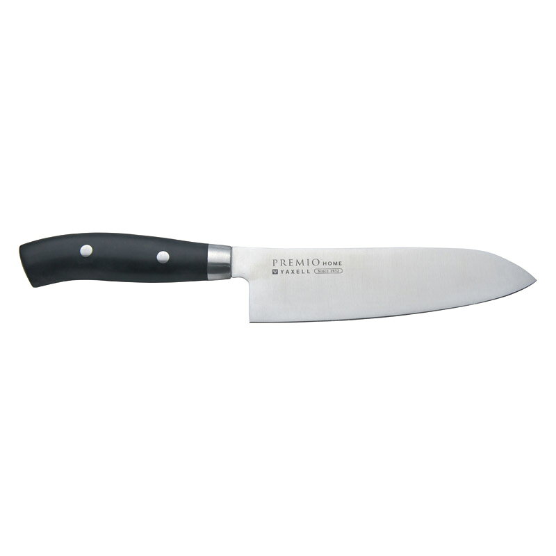 PRODUCT SPECIFICATIONS商品仕様ブランドプレミオ商品名ステンレス三徳包丁型番31523サイズ刃渡り16.5cm材質刃部:ステンレス刃物鋼、柄部:ABS樹脂箱サイズ9.2×38.7×2.7cm原産国中国JANコード4984909315235商品説明ヨーロッパスタイルのスタイリッシュなブレード形状に持ち易いハンドル形状。日々の調理に使う道具としてデザインを大切にしたプレミオシリーズの三徳包丁。三徳包丁は肉・野菜・魚とオールマイティーな包丁です。
