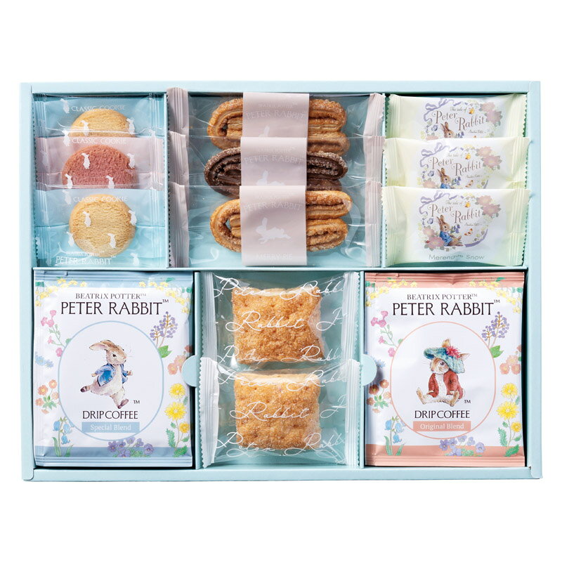 ピーターラビットTM コーヒー&スイーツギフト PRG-15 お菓子 お取り寄せ コーヒーギフト プレゼント 贈り物 内祝い お返し 結婚祝い 出産祝い 新築祝い 快気祝い 誕生日 母の日 父の日 敬老の日 お中元 お歳暮