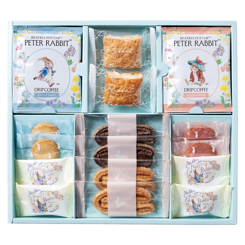 ピーターラビットTM コーヒー&スイーツギフト PRG-20 お菓子 お取り寄せ コーヒーギフト プレゼント 贈り物 内祝い お返し 結婚祝い 出産祝い 新築祝い 快気祝い 誕生日 母の日 父の日 敬老の日 お中元 お歳暮