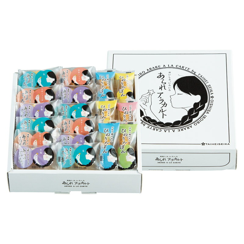 PRODUCT SPECIFICATIONS商品仕様商品名あられアラカルト型番AR-10セット内容セット内容/おかき・ひねり揚げ(個包装)(85g)箱サイズ21×21×5.5cm賞味期間常温4ヶ月アレルゲン乳・小麦・えびJANコード4963436333318商品説明おかきとひねり揚げのアソートギフトです。