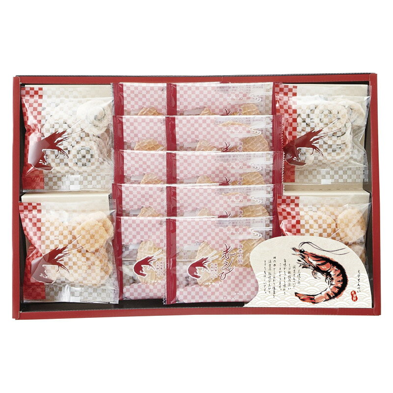 PRODUCT SPECIFICATIONS商品仕様商品名華優雅 えびせんギフト型番EYG-ERセット内容セット内容/赤えびせんべい(1枚)×10、えびせん(うず巻・えび松風)(各10g)×各2箱サイズ26.5×40×4.3cm賞味期間常温1年アレルゲン小麦・えびJANコード4904963425121商品説明赤えびを使用し焼き上げた、ヘルシー志向のノンフライ製法のおせんべい。二度焼き製法で優しい食感に作ったうず巻・えび松風。えびせんべいの原料として最適な海老を使用しこだわりの製法で仕上げました。