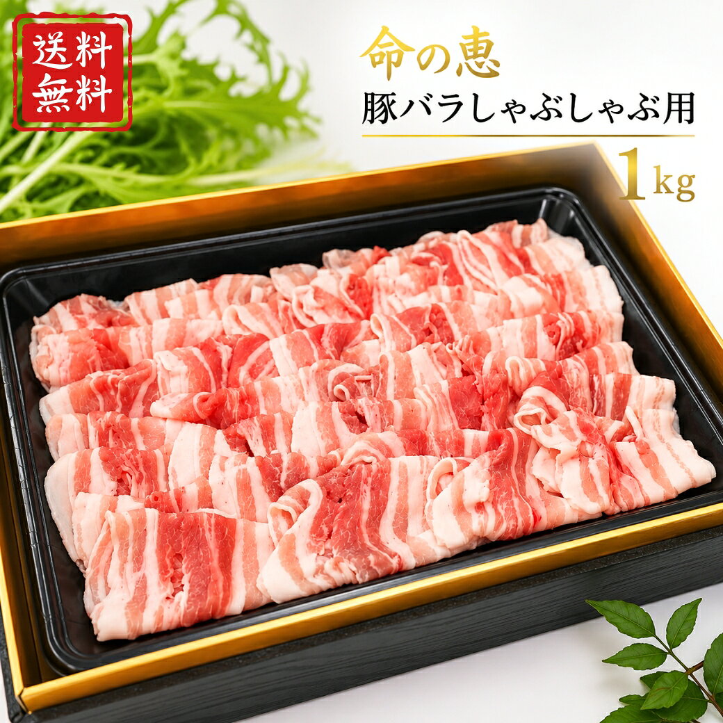 ギフト 御中元 【 宮崎県産 】 豚バラ・しゃぶしゃぶ用 1kg 「 送料無料 しゃぶしゃぶ 小野株式会社 」