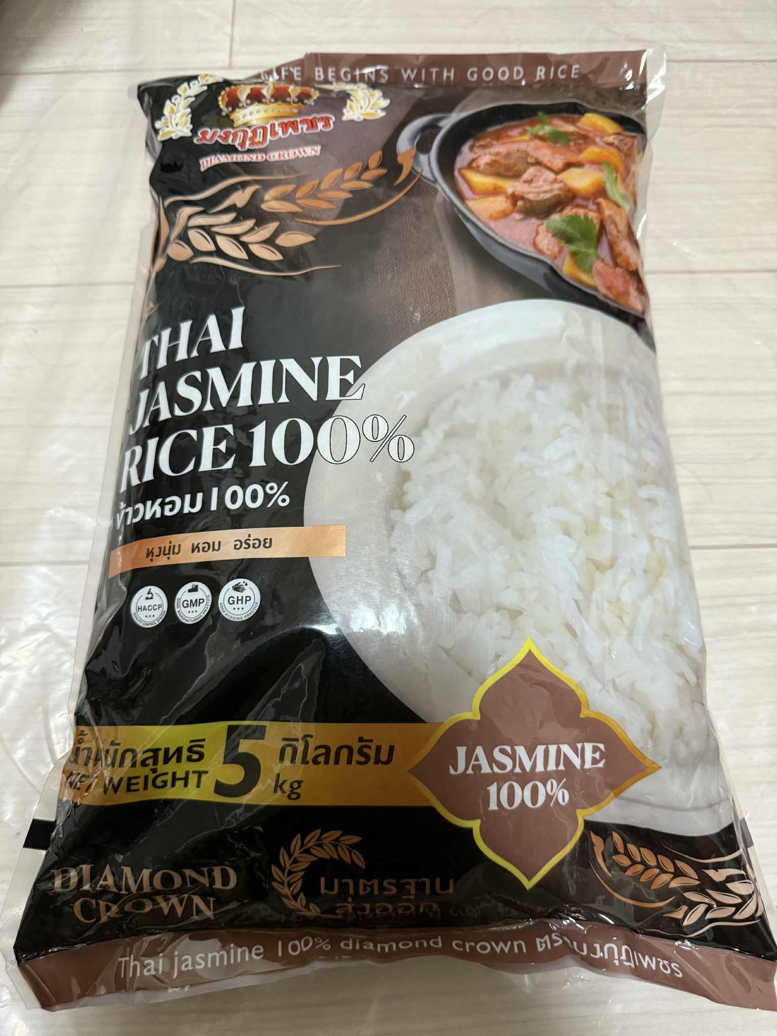 タイ産 ジャスミンライス 5Kg【 送料無料 】【 ダイヤモンドクラウン 】「 タイの...