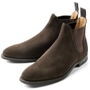 クロケット&ジョーンズ サイドゴアブーツ メンズ クロケット＆ジョーンズ CROCKETT&JONES サイドゴアブーツ CHELSEA-8 スエード ダークブラウン DARKBROWN LAST341 E メンズ ブーツ 本革 ビジネス イタリア サイドゴア 茶 ブラウン ショートブーツ ブランド