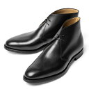 クロケット＆ジョーンズ CROCKETT&JONES チャッカブーツ UPTON カーフレザー ブラック BLACK LAST379 E メンズ ブーツ 本革 ビジネス イギリスチャッカ 黒 ブラック ショートブーツ ブランド