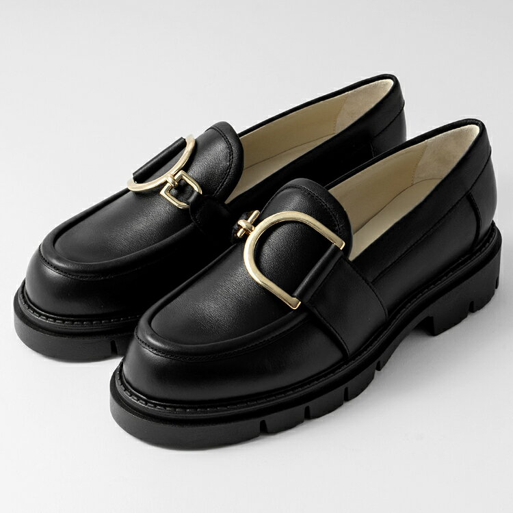 Rakuten - コルソローマ 9 CORSO ROMA 9 ビットローファー 厚底 OLGA1869 レザー NERO ブラック NAPPA コルソローマノーベ BLACK アシンメトリー ビット ローファー バックル 厚底ソール トラックソール タンクソール レディース シンプル 大人 本革 レザーシューズ かわいい おしゃれ
