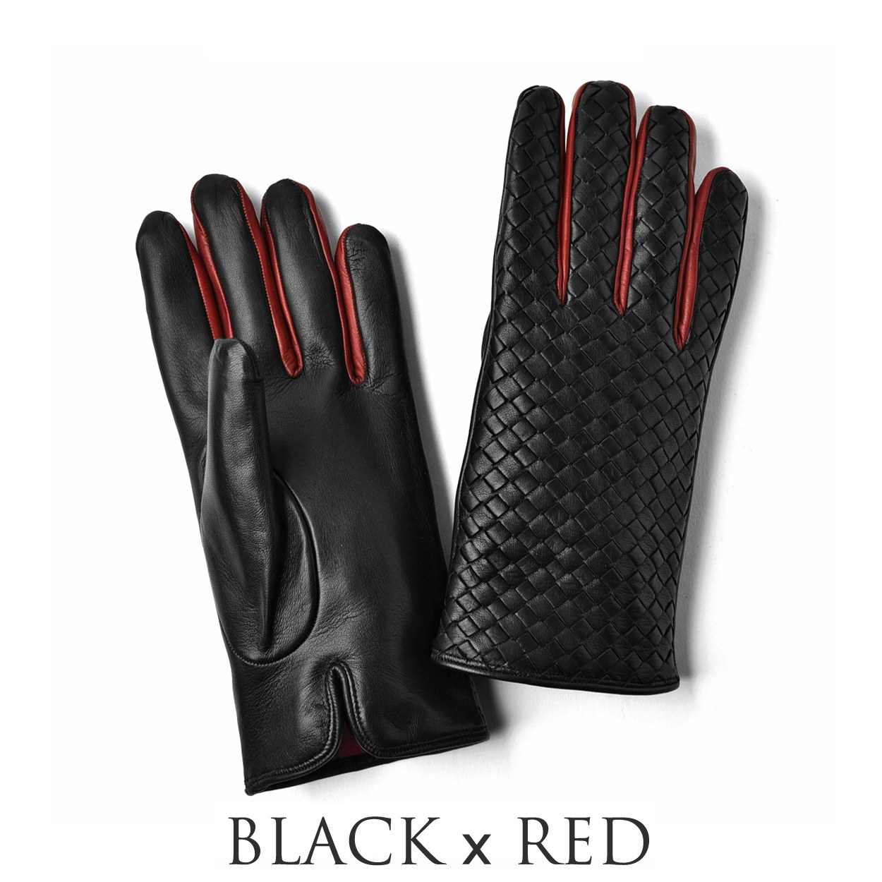 グローブス GLOVES 手袋 グローブ カラー切替 イントレッチオ ブラック ネイビー CA1662 【本革 グローブ メンズ】【ネコポス対応】