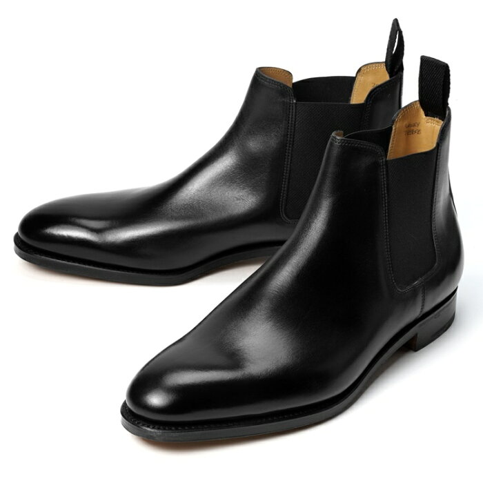 ジョンロブ JOHN LOBB LAWRY サイドゴアブーツ ワイズE ブラック レザーソール【ドレスシューズ 革靴 ビジネスシューズ メンズ イギリス 英国】