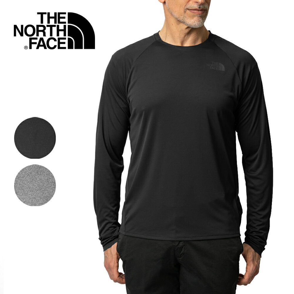 【スーパーSALE Again】【返品不可】 ノースフェイス THE NORTH FACE ラグランスリーブ Tシャツ 長袖 NF0A5J79 グレー ブラック TNF メンズ 吸汗速乾 大きいサイズ