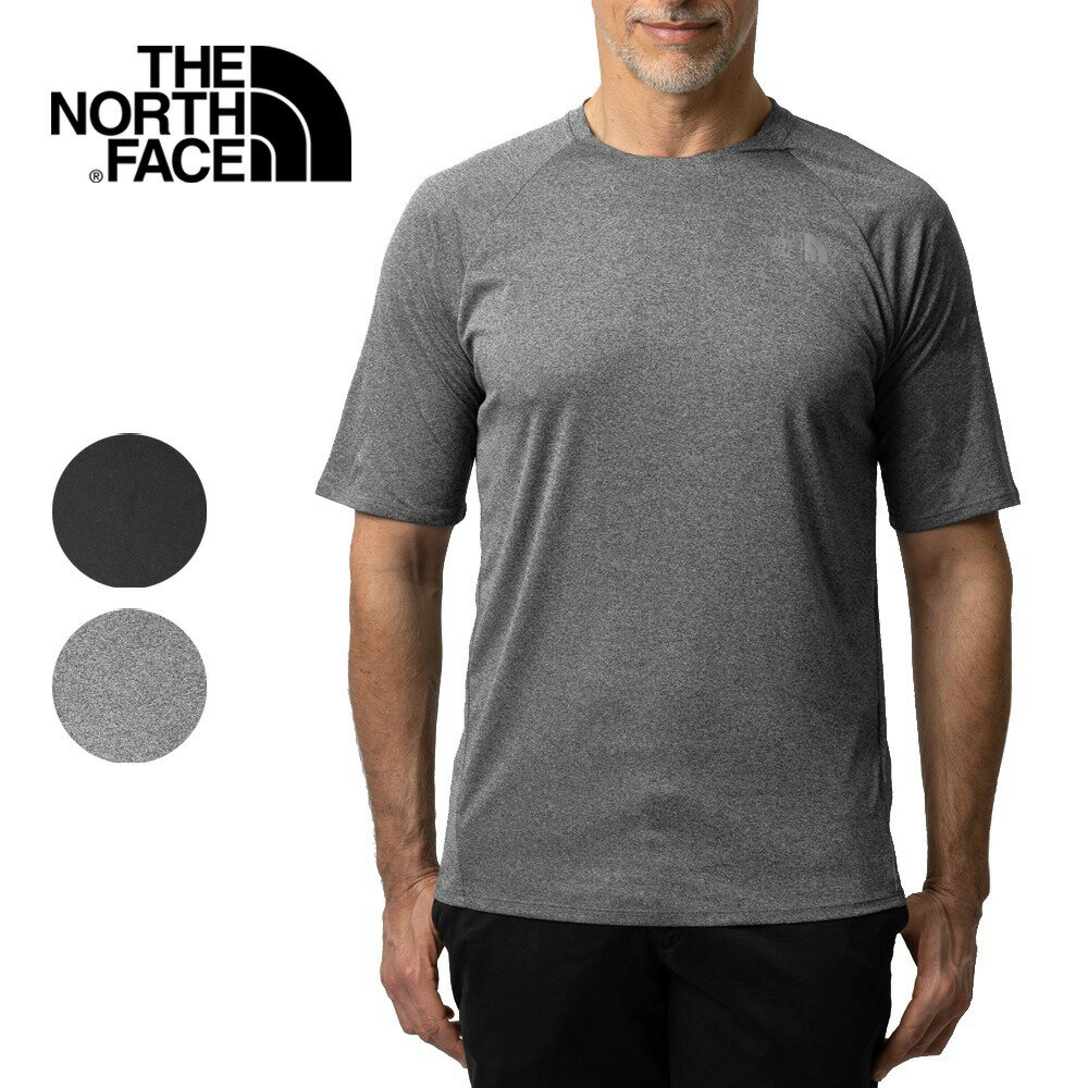 ノースフェイス THE NORTH FACE ラグランスリーブ Tシャツ 半袖 NF0A5J74 グレー ブラック TNF メンズ 吸汗速乾 大きいサイズ