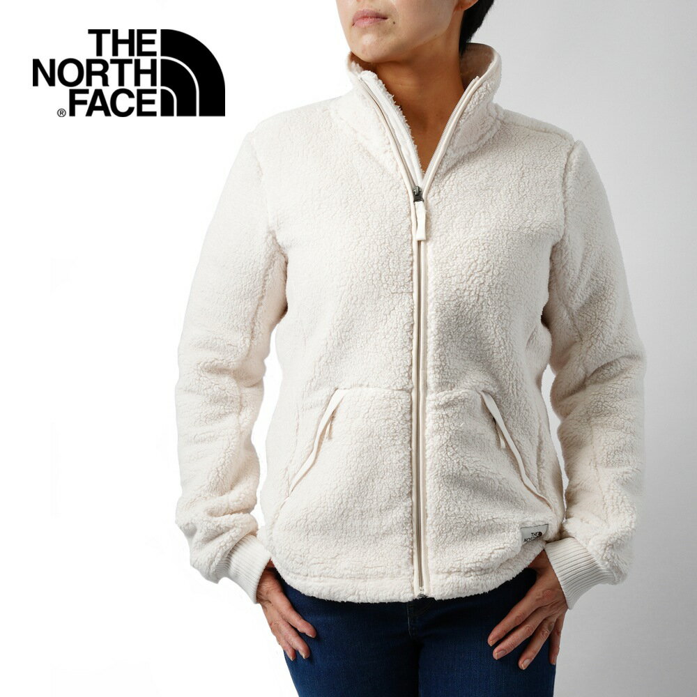 【返品不可】ノースフェイス THE NORTH FACE ボアブルゾン フリース ジャケット ボア W CAMPSHIRE FZ JACKET ホワイト ショート TNF レディース カジュアル ブルゾン NF0A3YSM アウター 軽量 ボアブルゾン 秋 冬 在庫処分