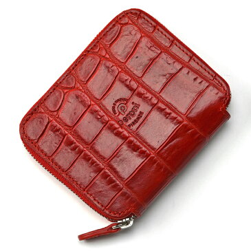 ペローニ PERONI FIRENZE ミニ財布 型押しクロコ レッド / メンズ / レディース / ミニジップ / ラウンドファスナー / 小さい財布 1609/K