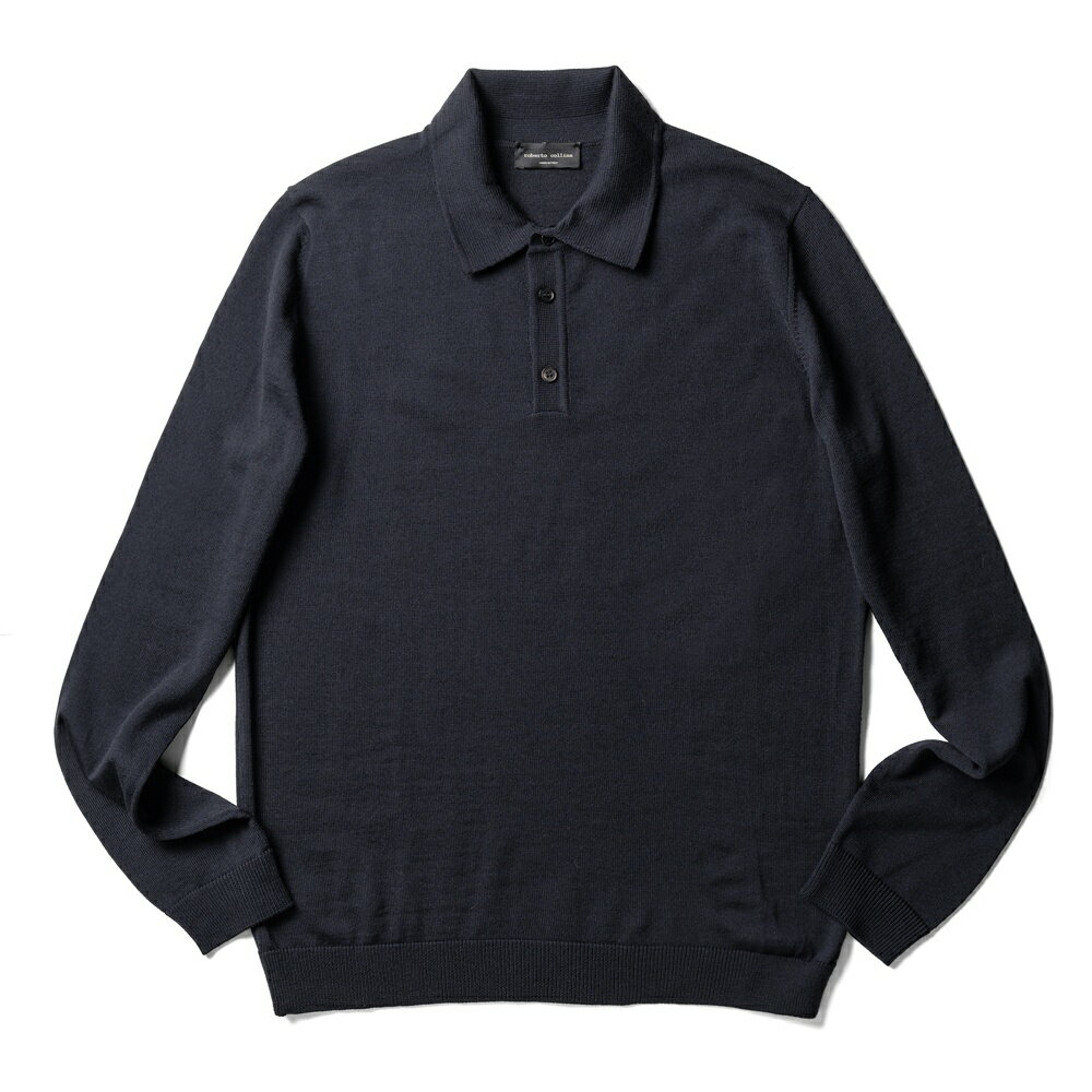楽天市場】長袖 ポロシャツ（カラーネイビー）（ニット・セーター