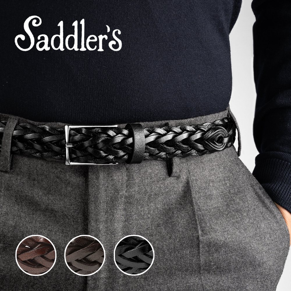 サドラーズ Saddler's カーフメッシュベルト  G256 ブラック ダークブラウン ブラウン