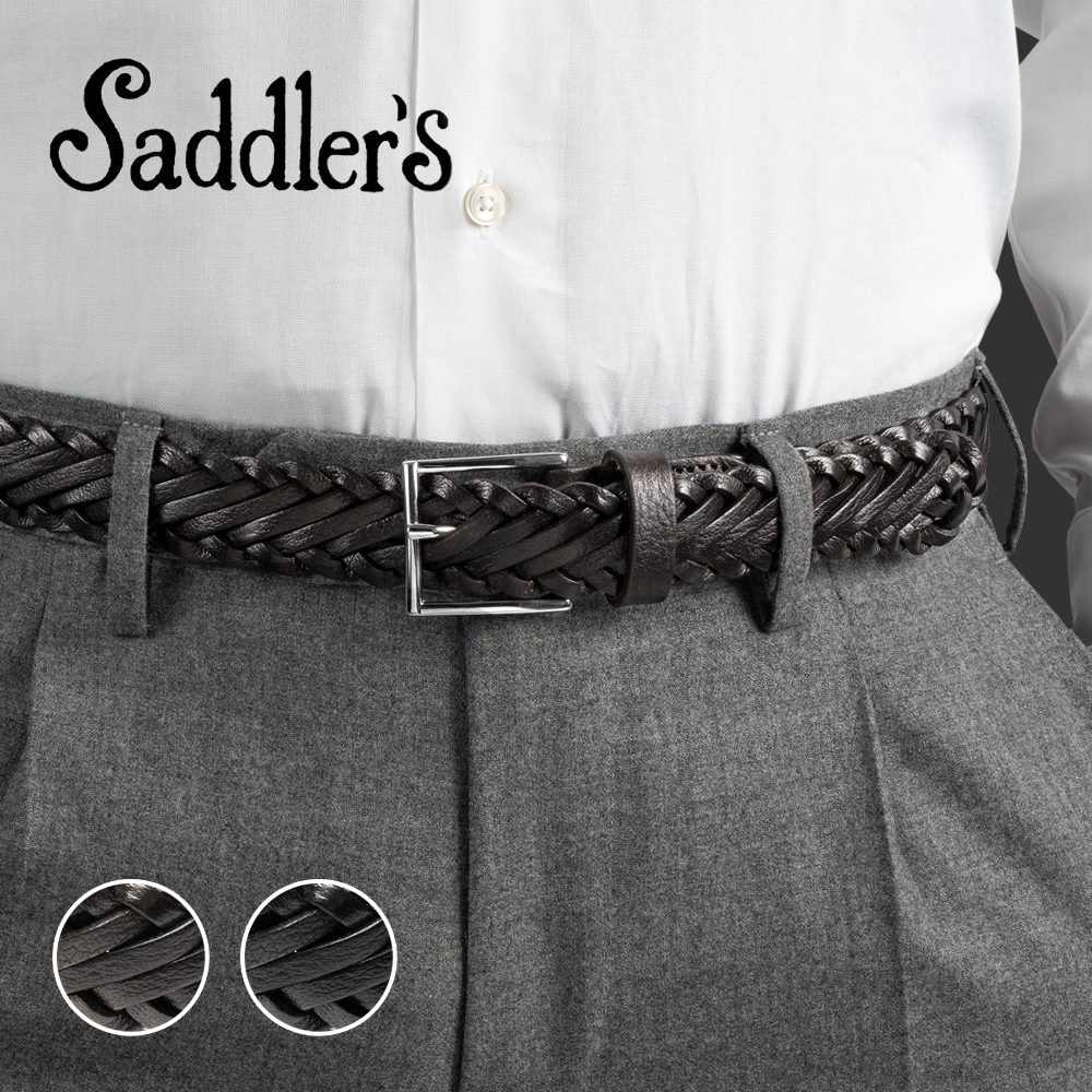 サドラーズ サドラーズ Saddler's カーフメッシュベルト イントレッチオ【3.0cm幅】 G549 ブラック ダークブラウン メッシュ イントレチャート イントレ カーフ 本革 メンズ ベルト ビジネス イタリア