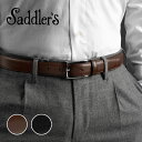 サドラーズ サドラーズ Saddler's カーフベルト 【3.0cm幅】 G524 ブラック ダークブラウン本革 メンズ ベルト ビジネス イタリア シンプル ナッパ