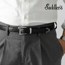 サドラーズ Saddler's レザーベルト プンターレ【2.5cm幅】 G599 ブラック 本革 メンズ ベルト ビジネス カジュアル イタリア シンプル カーフ(4)
