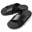 サンダルスファクトリー レザーサンダル カーフレザー スエード M6717 BLACK ブラック 黒 THE SANDALS FACTORY クロスサンダル クロスベルト クロスストラップ 本革 高級 サンダル メンズ ブランド 革 クッション 履き心地 シンプル カジュアル 男性 イタリア おしゃれ