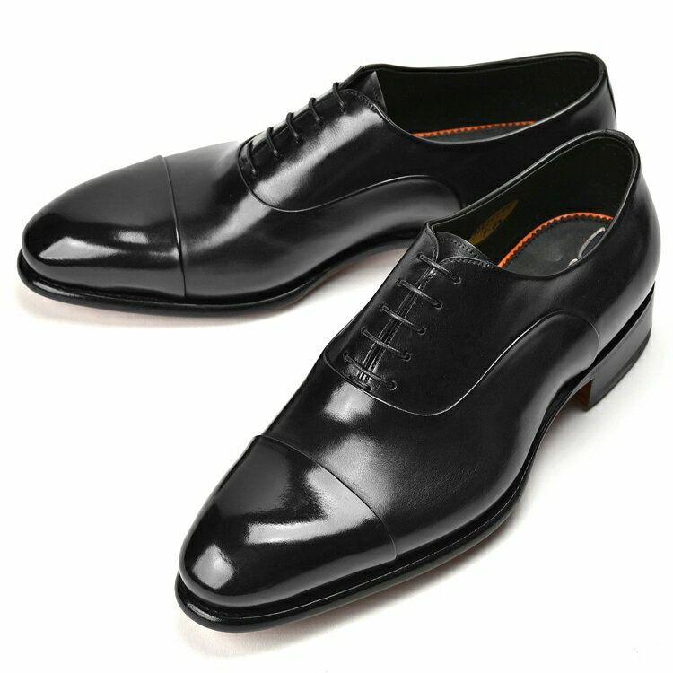 サントーニ SANTONI 12621 ストレートチップ ブラック ドレスシューズ 革靴 ビジネス メンズ ビジネスシューズ メンズ革靴 高品質 メンズ ブランド 履き心地 紳士靴 ドレスシューズ メンズビジネスシューズ 黒 おしゃれ カジュアルのサムネイル