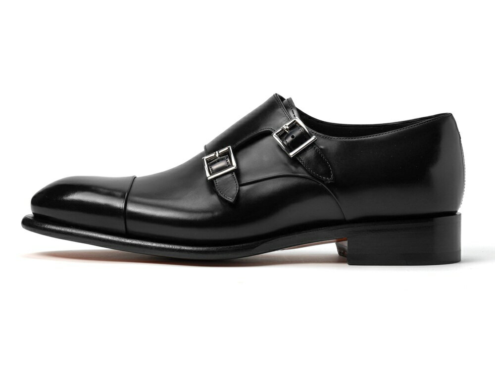 サントーニ SANTONI 11652 ダブルモンクストラップ ブラック ドレスシューズ 革靴 ビジネス メンズ イタリア ビジネスシューズ メンズ革靴 高品質 メンズ ブランド 履き心地 紳士靴 ドレスシューズ メンズビジネスシューズ 黒 おしゃれ カジュアル 3