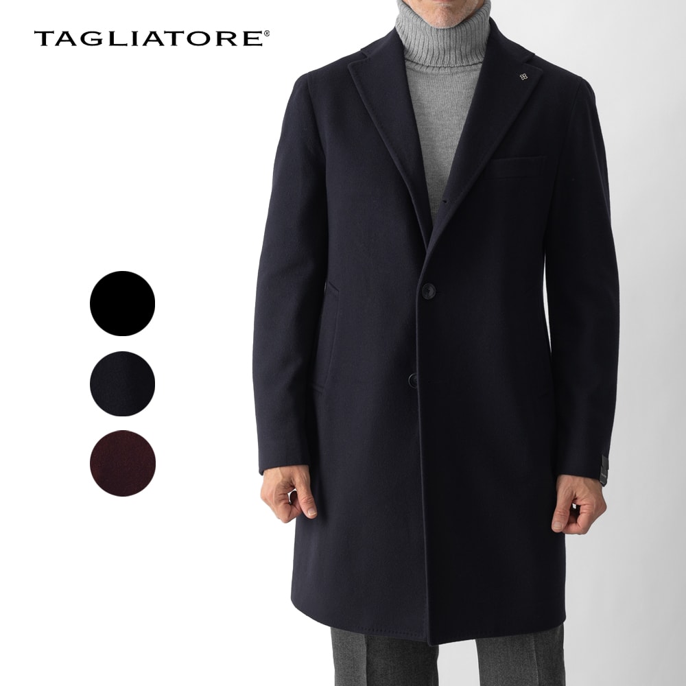 タリアトーレ TAGLIATORE メンズ チェスターコート カシミア混ウール…