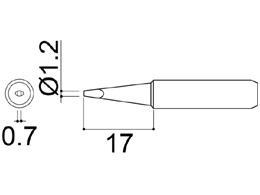 白光(HAKKO)933用こて先900Mシリーズ　1.2D型900M-T-1.2D