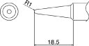 ●鉛フリーはんだ対応 ●ヒーター分離式 ●コテ先名称:2B型 ●適合コテ:FX-601-01/FX-601-03 ●質量(g):5 &nbsp;&nbsp;&nbsp;&nbsp;&nbsp;&nbsp; &nbsp;&nbsp;&nbsp;&nbsp;&nbsp;&nbsp; &nbsp; FX-601用交換こて先 　B型 T19-B T19-B2 &nbsp; 　C型 T19-C3 T19-C4 T19-C65 &nbsp; 　D型 T19-D24 T19-D32 T19-D5 T19-D65 　I　型 T19-I &nbsp; &nbsp; 交換部品 ヒーター：A1600　固定パイプ：B3706　保護パイプ（袋ナット付）：B3720　こて先型式 　　　　　こて先形状 特長 　B型 &nbsp; 円すい型で、方向性がなく持ちやすい オールラウンドタイプ。 小さな面から大きな面まで対応可能&nbsp; 　BC型 &nbsp; 円すいを斜めカットした型で、ワークに有った カット面のサイズが選べるタイプ 引きはんだ、リード線の予備はんだ等に 　BCF型 &nbsp; 形状はBCと同じ、カット面のみはんだメッキ 隣接する部品が有るとき ブリッジになりやすい場所等に 　BCM型 &nbsp; 円すいを斜めにカットした面に窪みを付けた型 窪みによりはんだ保持力が高く 引きはんだに効果があります&nbsp; 　C型 &nbsp; 円柱を斜めにカットした型 引きはんだ、リード線の予備はんだ等に 　CF型 &nbsp; 形状はC型と同じ、カット面のみはんだメッキ 隣接する部品が有るとき ブリッジになりやすい場所等に 　D型 &nbsp; マイナスドライバー型で、線・面・点の 3つの当て方が可能なタイプ どんなはんだ付け作業にも対応出来ます&nbsp; 　I型 &nbsp; 先端が細い円すい型で、狭ピッチなどに 最適な極細タイプ 微小部品や携帯電話の基板修正に最適 　J型 &nbsp; B型、I型の先端を曲げた型 面と点の2つのあて方が可能なタイプ ブリッジカット、引きはんだ等に使用します&nbsp; 　K型 &nbsp; ナイフ型で、線・面・点の3つのあて方が可能 狭ピッチ、ブリッジカット、引きはんだ等に 　クワッド型 &nbsp; ICの4辺のリードを同時に加熱できるタイプ QFPの取り外し等に使用します&nbsp; 　トンネル型 &nbsp; ICの2辺のリードを同時に加熱できるタイプ SOPの取り外し等に使用します スパチュラ型 &nbsp; 幅の広いIC・コネクタ等の1辺を一度加熱 出来るタイプ フレキシブル基板の熱圧着 シールドケースのはんだ付け等に最適です 　溝付き型 &nbsp; 先端に溝が有るタイプ フローアップしづらい多層基板の スルーホールのはんだ付けに最適です