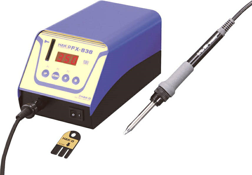 白光(HAKKO)デジタル小型温調式はんだこて　ステーション型　100V　2極接地プラグ　FX838-01