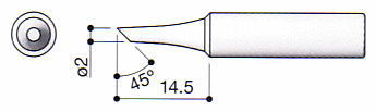 白光(HAKKO)小型温調式はんだこて用　交換コテ先　T18-C2