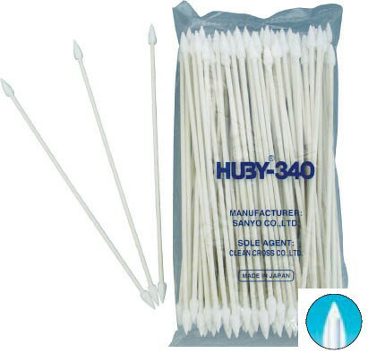 HUBY　工業用綿棒　先端コーン型　5.0mm／紙軸　100本