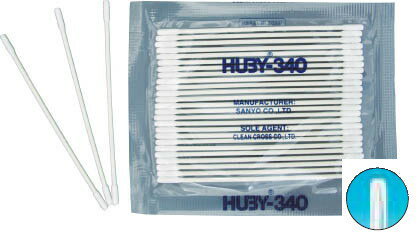 HUBY　工業用綿棒　先端筒型　2.0mm／紙軸　100本