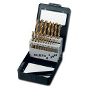 PAOCK 鉄工チタンドリルセット 19本組