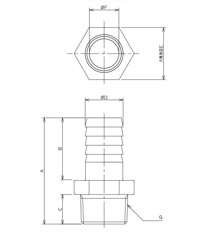 カクダイ　ステンレスホースニップル　3/8×11mm