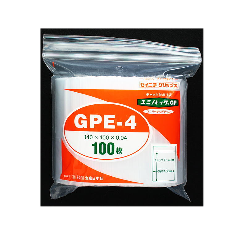 生産日本社(セイニチ)　ユニパックGP　0.04mmタイプ　100枚入　GPE-4