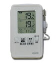 クレセル　デジタルIN-OUT温度計　時計・カレンダー付き　AP-09W
