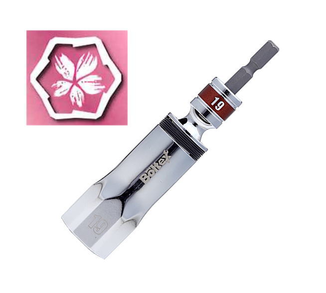 Boltex　SAKURA首振りソケットビット　19mm　BSS-19F