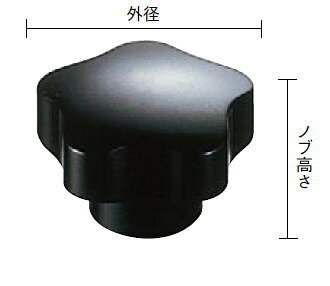 ELESA　タップドブラインドノブ　黄銅めねじタイプ　外径50mm　M8×1.25