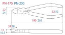 ツノダ株式会社 キングTTC専用工具 ヘビープラニッパー 175mm バネ付 2