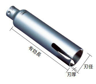 ミヤナガ　替刃式　ウッディングコアドリル用替刃　刃径：110mm、有効長：130mm　刃厚：2.5mm