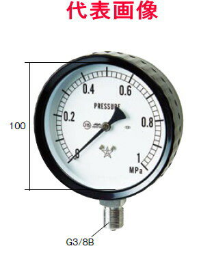 右下精器製造　ステンレス圧力計　A形立型　100径　2.50MPa