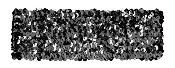 メタリックワイドターバン ブラック